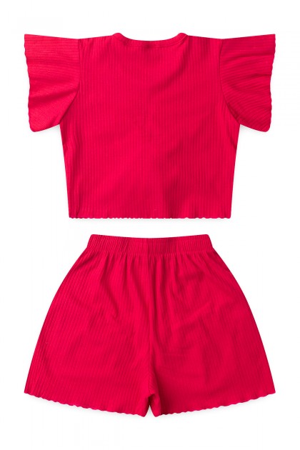 Conjunto Infantil Feminino Pétala de Verão