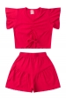 Conjunto Infantil Feminino Pétala de Verão