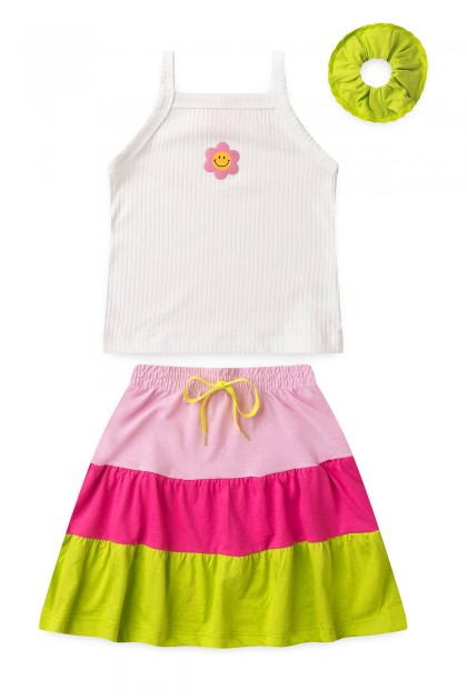 Conjunto Infantil Feminino Scrunchie