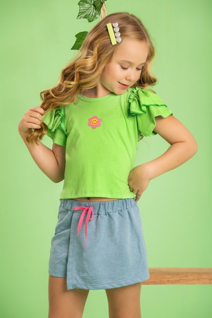 Conjunto Feminino Infantil Margarida Charmosa