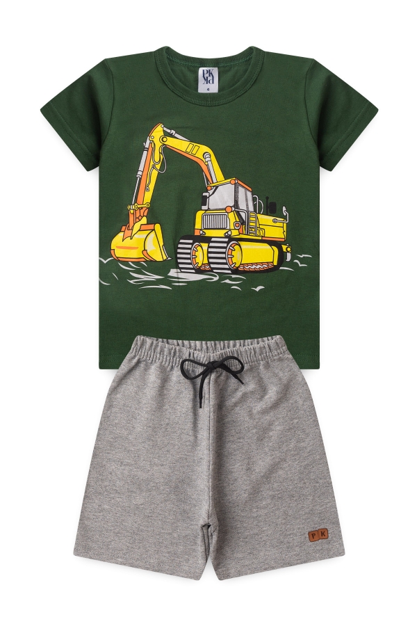 Conjunto Masculino Infantil Retroescavadeira