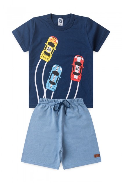 Conjunto Masculino Infantil Corrida de Carros