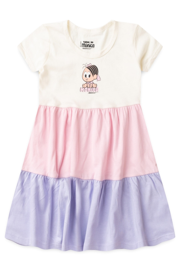 Vestido Feminino Infantil Brilhinho - Turma da Mônica