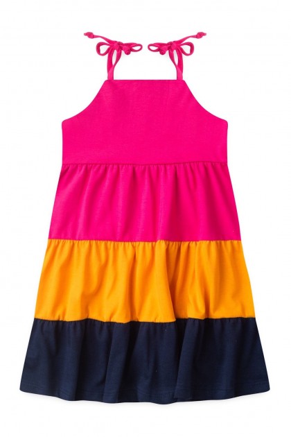 Vestido Infantil Feminino Três Vezes Mais Cores