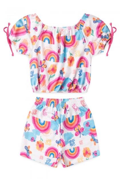 Conjunto Infantil Feminino Ciganinha Arco-íris