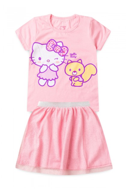 Conjunto Infantil Feminino Gatinho - Hello Kitty