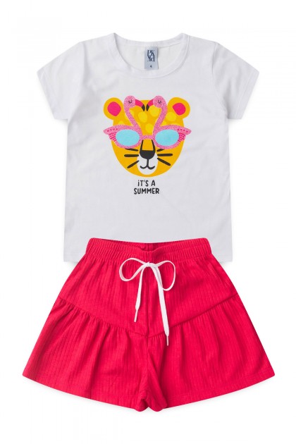 Conjunto Infantil Feminino é O Verão