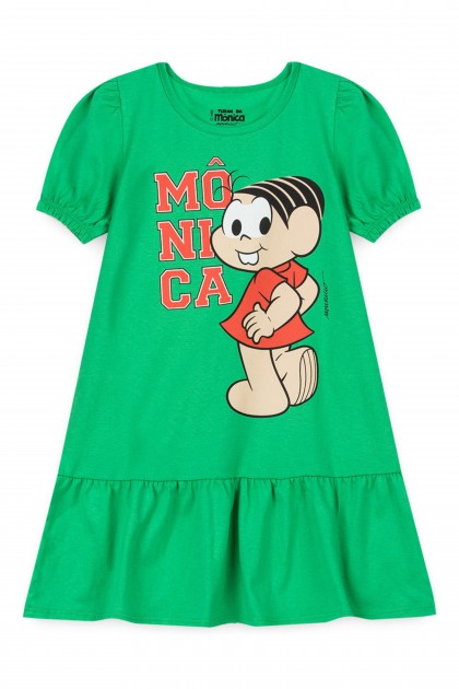 Vestido Infantil Turma da Mônica Cheia de Charme