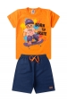 Conjunto Masculino Infantil Nascido para O Skate