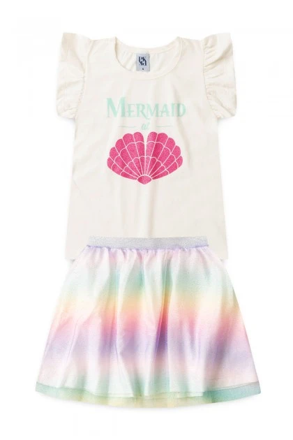 Conjunto Infantil Feminino Conchinha de Sereia