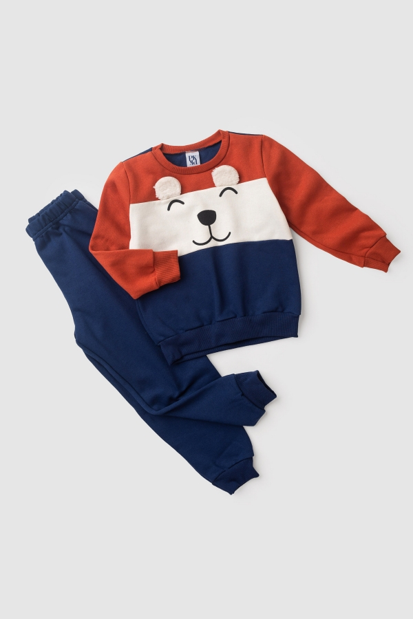Conjunto Infantil Masculino Ursinho Tricolor