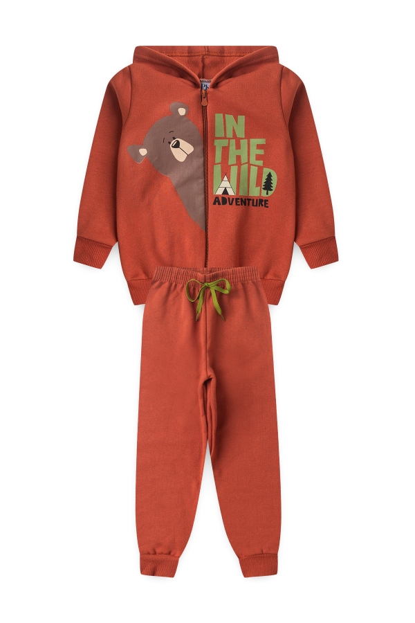 Conjunto Infantil Masculino Pequeno Urso na Selva