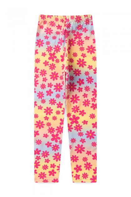 Legging Feminina Infantil Arco-íris Florido