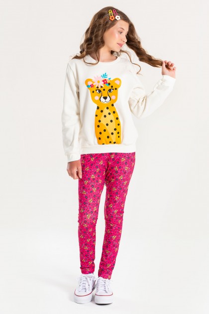 Conjunto Infantil Feminino Oncinha do Inverno