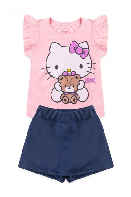 Conjunto Infantil Feminino Pelúcia da Hello Kitty - Hello Kitty