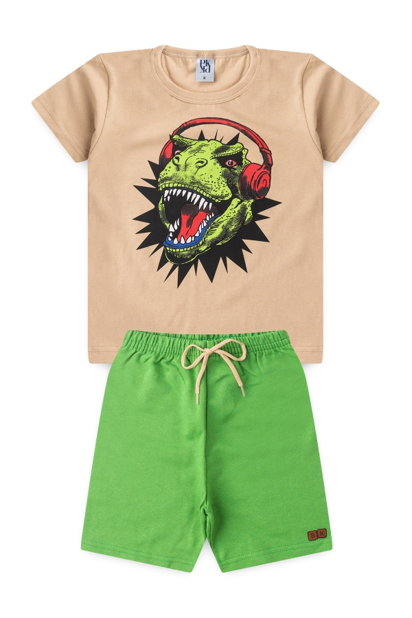 Conjunto Masculino Infantil Música No Fone