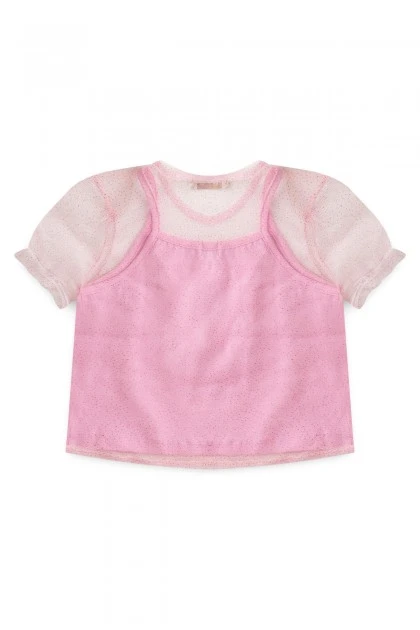 Cropped Feminino Infantil Brilho de Fada