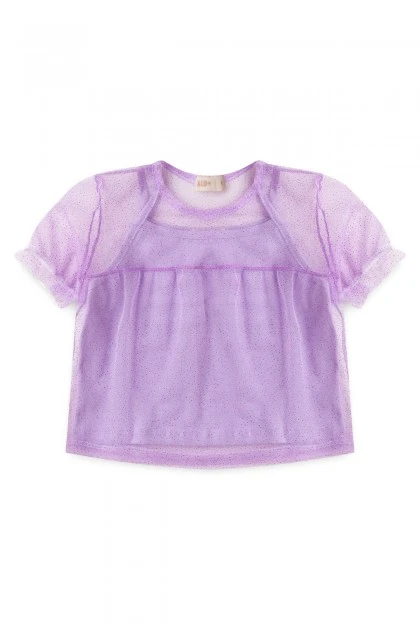 Cropped Feminino Infantil Brilho de Fada