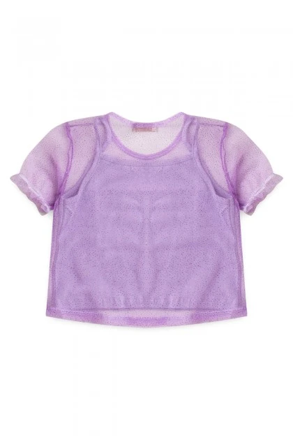 Cropped Feminino Infantil Brilho de Fada