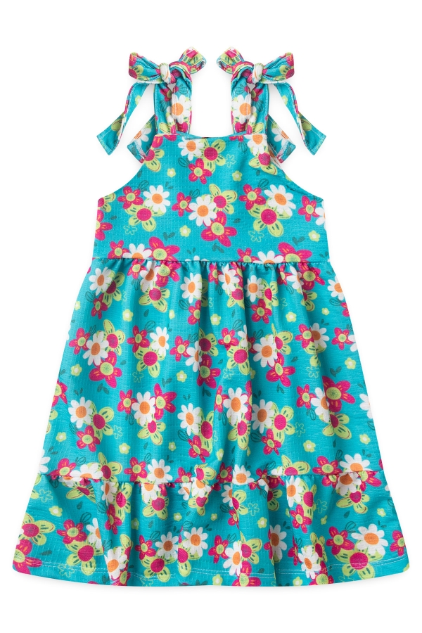 Vestido Infantil Feminino Jardim na Primavera