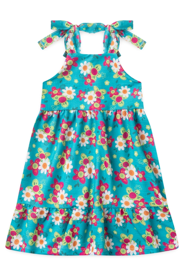 Vestido Infantil Feminino Jardim na Primavera