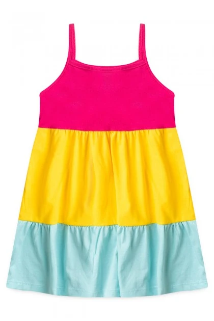 Vestido Feminino Infantil Mix de Cores