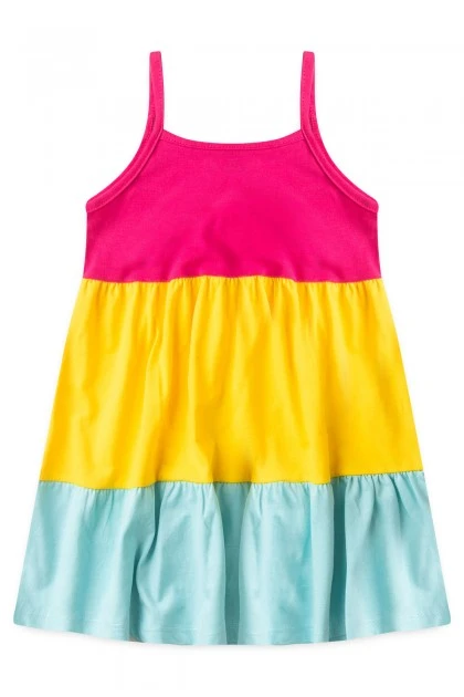 Vestido Feminino Infantil Mix de Cores