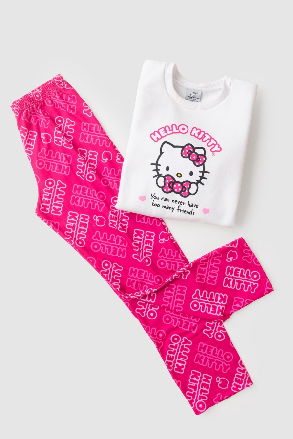 Conjunto Feminino Infantil Muitos Amigos - Hello Kitty