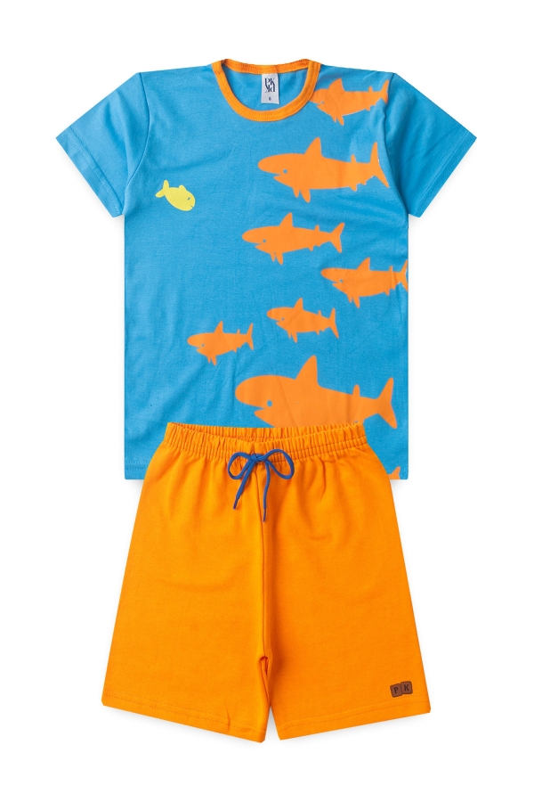 Conjunto Masculino Infantil Vida Marinha