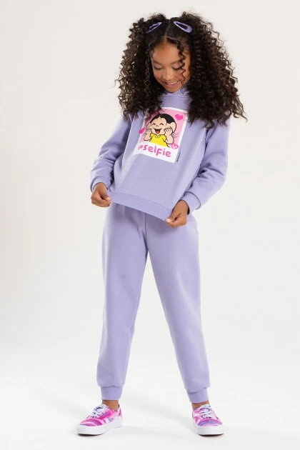 Conjunto Feminino Infantil Magali Amável - Turma da Mônica
