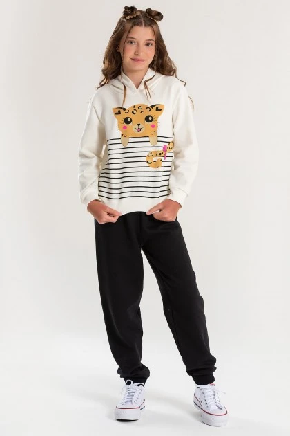 Conjunto Feminino Infantil Bebê Oncinha