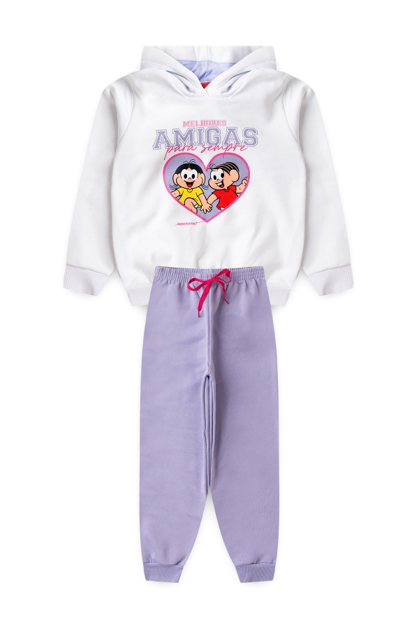 Conjunto Feminino Infantil Amor da Amizade - Turma da Mônica