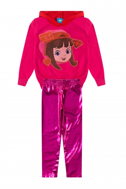 Conjunto Feminino Infantil Aventureira Vermelha - Luccas Neto