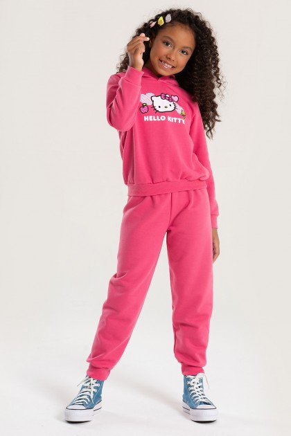 Conjunto Feminino Infantil Gatinha de Poá - Hello Kitty