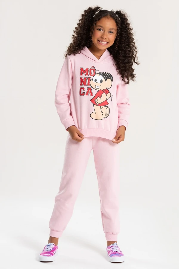 Conjunto Feminino Infantil Posando - Turma da Mônica
