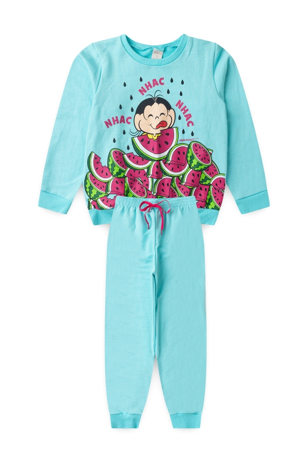 Conjunto Feminino Infantil Melancia da Magali - Turma da Mônica