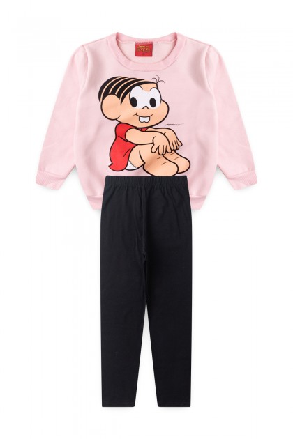 Conjunto Feminino Infantil Charmosa e Delicada - Turma da Mônica