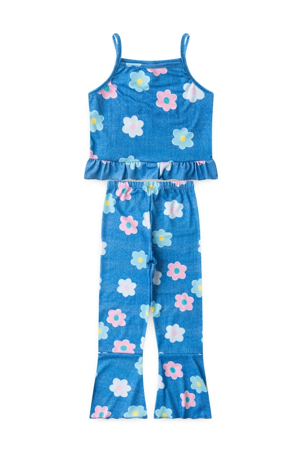 Conjunto Feminino Infantil Polifléx Florido