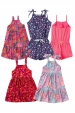 Kit Sortido Vestidos e Macaquinhos Infantis Feminino Verão - 5 Peças