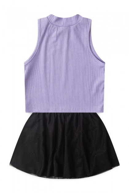 Conjunto Feminino Infantil Ribana Gliterinada