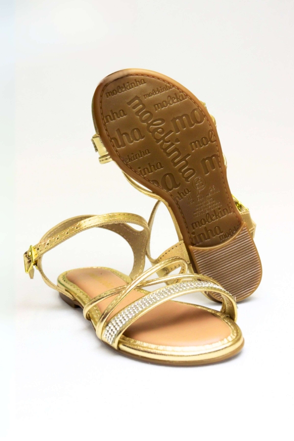 Sandália Feminina Infantil Brilho Aos Pés - Molekinha