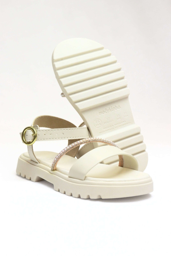 Sandália Feminina Infantil Encanto Das Pérolas - Molekinha