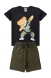 Conjunto Masculino Preto Urso