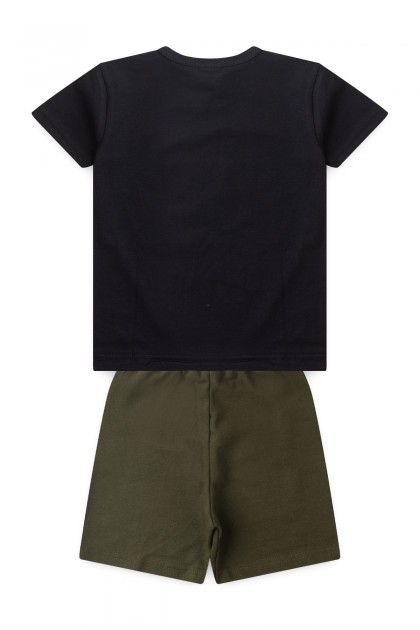 Conjunto Masculino Preto Urso