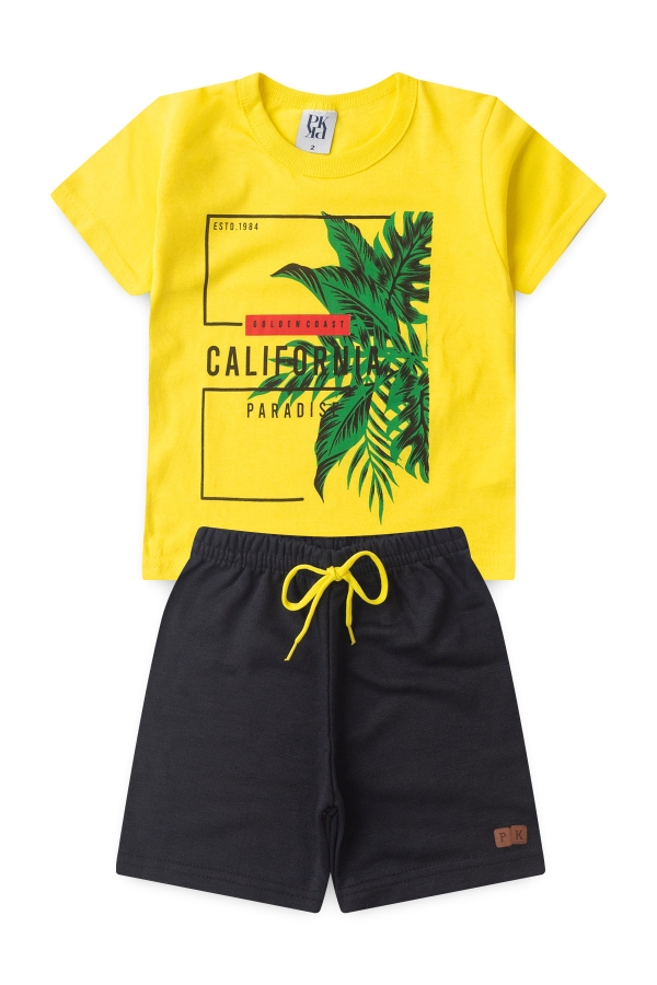 Conjunto Masculino Amarelo Arbusto