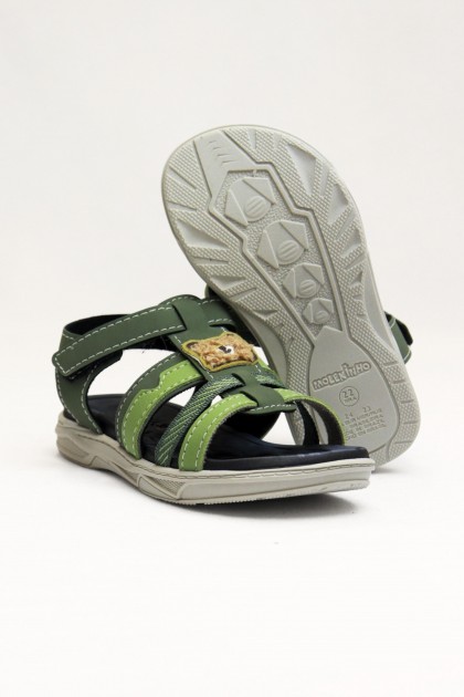 Sandália Masculina Infantil Pegadas de Ursinho - Molekinho