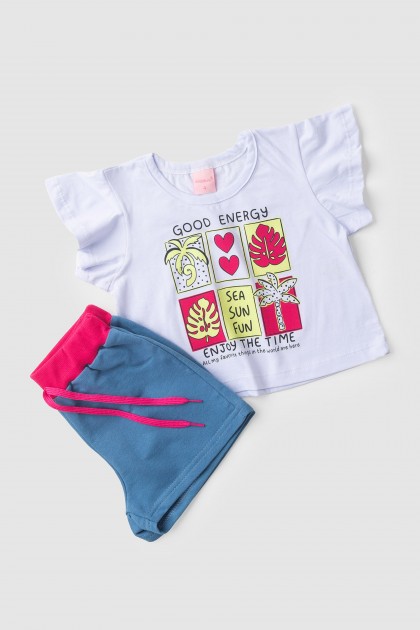 Conjunto Feminino Infantil Energias do Verão