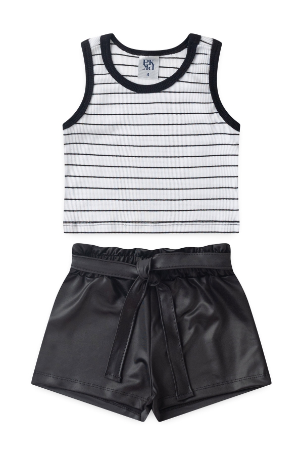 Conjunto Feminino Infantil Cirrê Charmoso