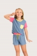 Conjunto Feminino Infantil Estilo Jeans