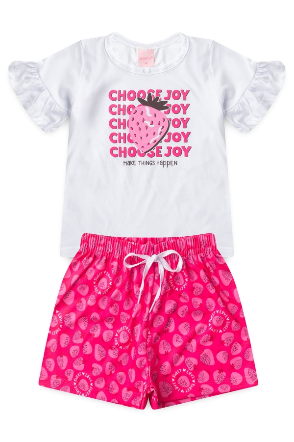 Conjunto Feminino Infantil Doçura de Morango
